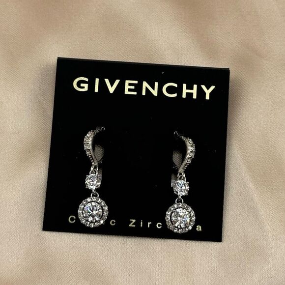 Givenchy Jewelry - GIVENCHY Cubic Zirconia Drop Earrings – Timeless Elegance